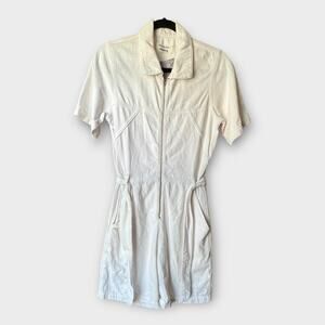 Reformation White Denim Romper